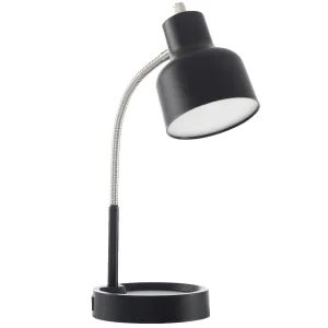 Mainstays LED Desk Lamp with Catch-All Base & AC Outlet, Matte Mint Green