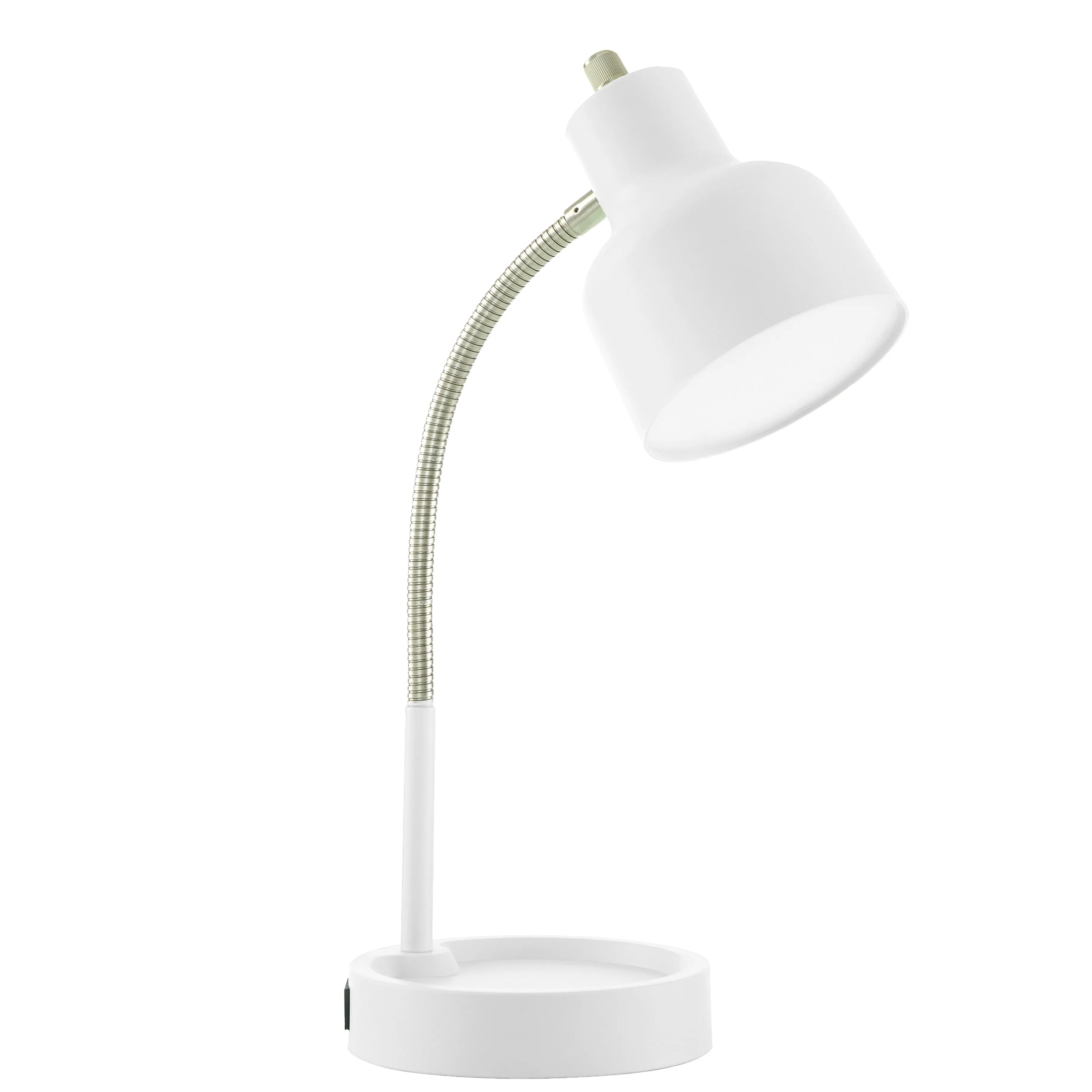 Mainstays LED Desk Lamp with Catch-All Base & AC Outlet, Matte Mint Green