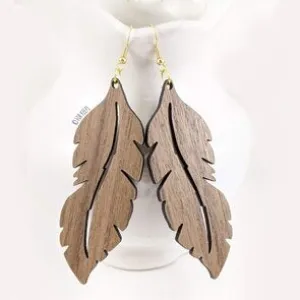 Managua Walnut Wood Earrings