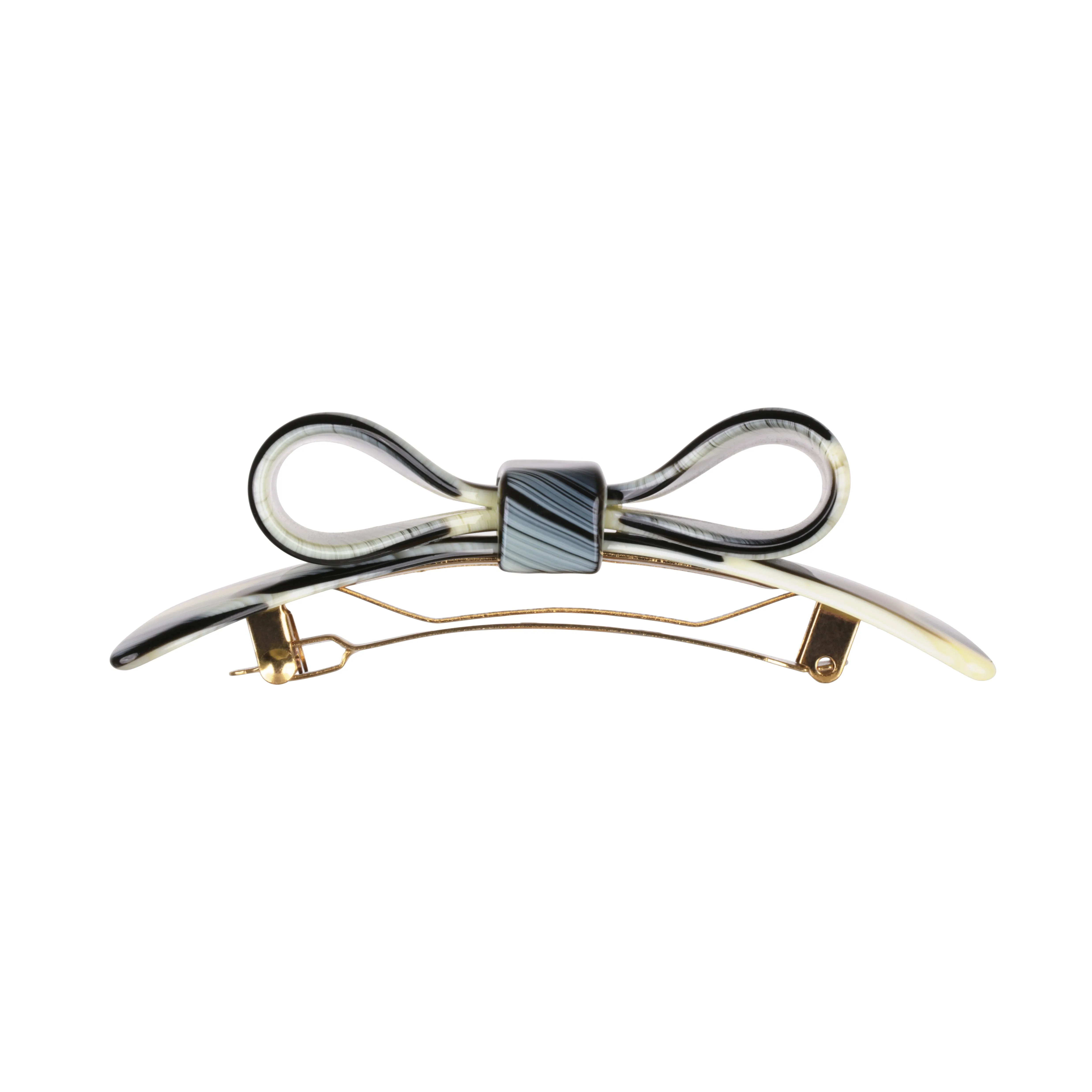 Marielle Large Corne Noire Bow Hair Clip