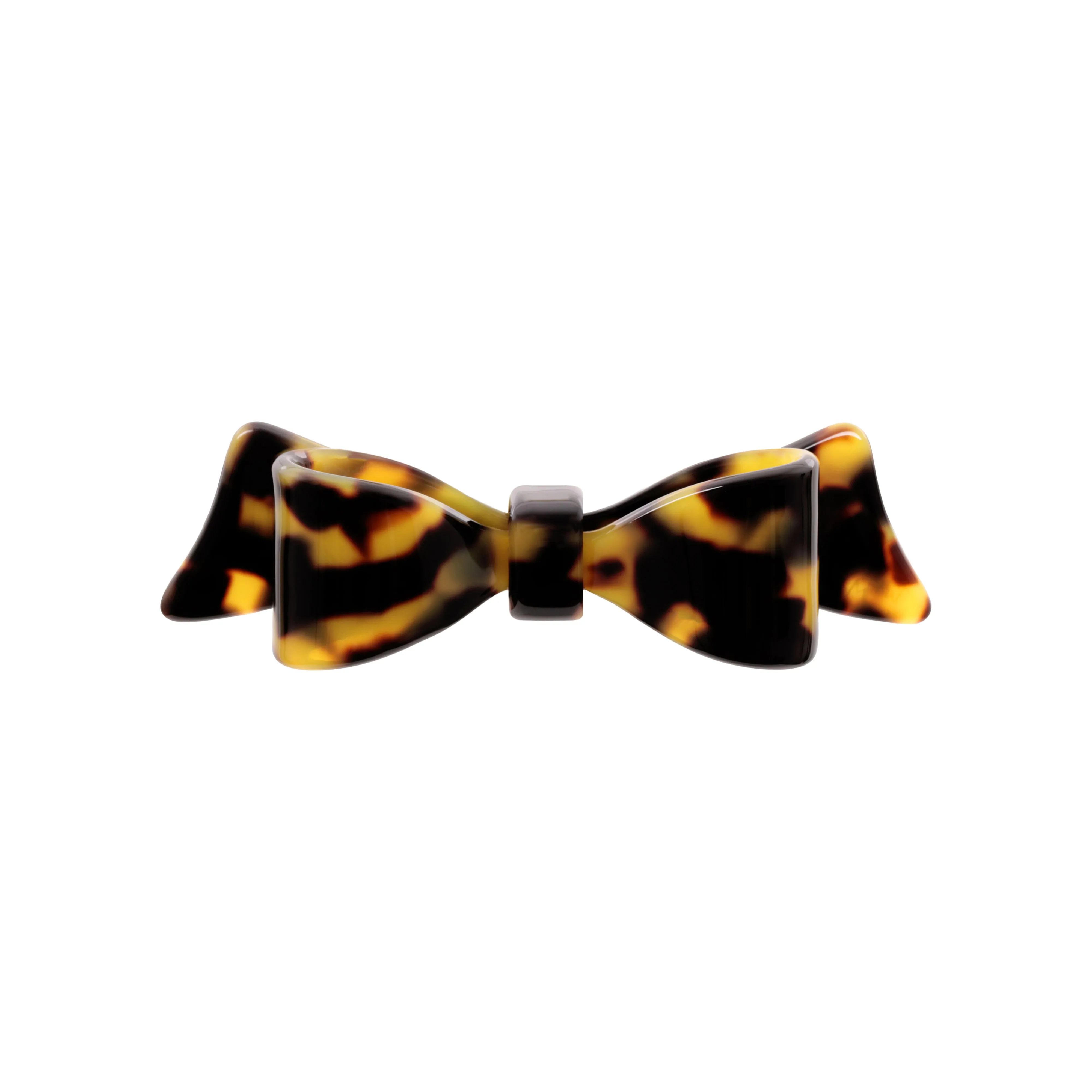 Marielle Small Dark Tortoiseshell Bow Hair Clip