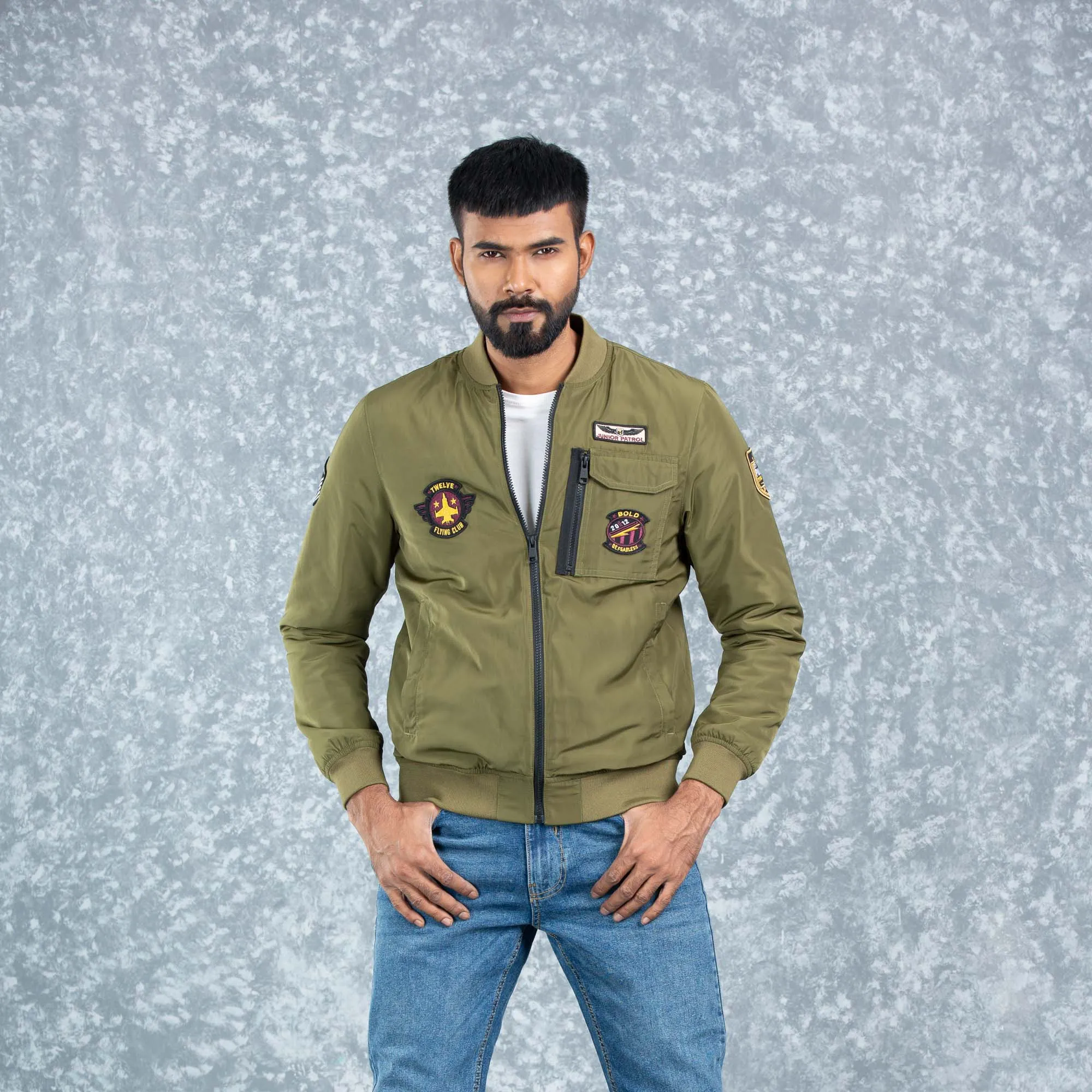 Mens Bomber- Olive