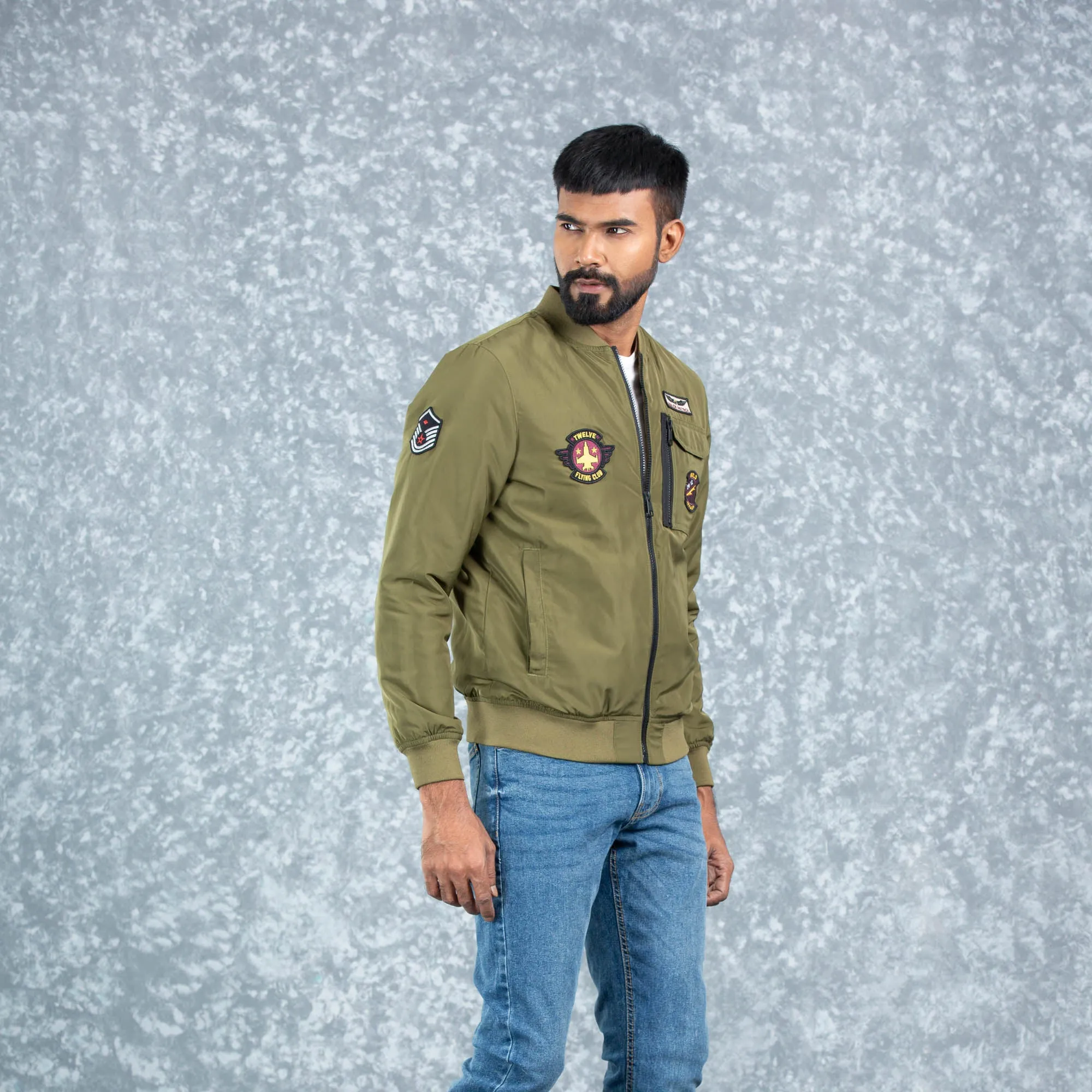 Mens Bomber- Olive