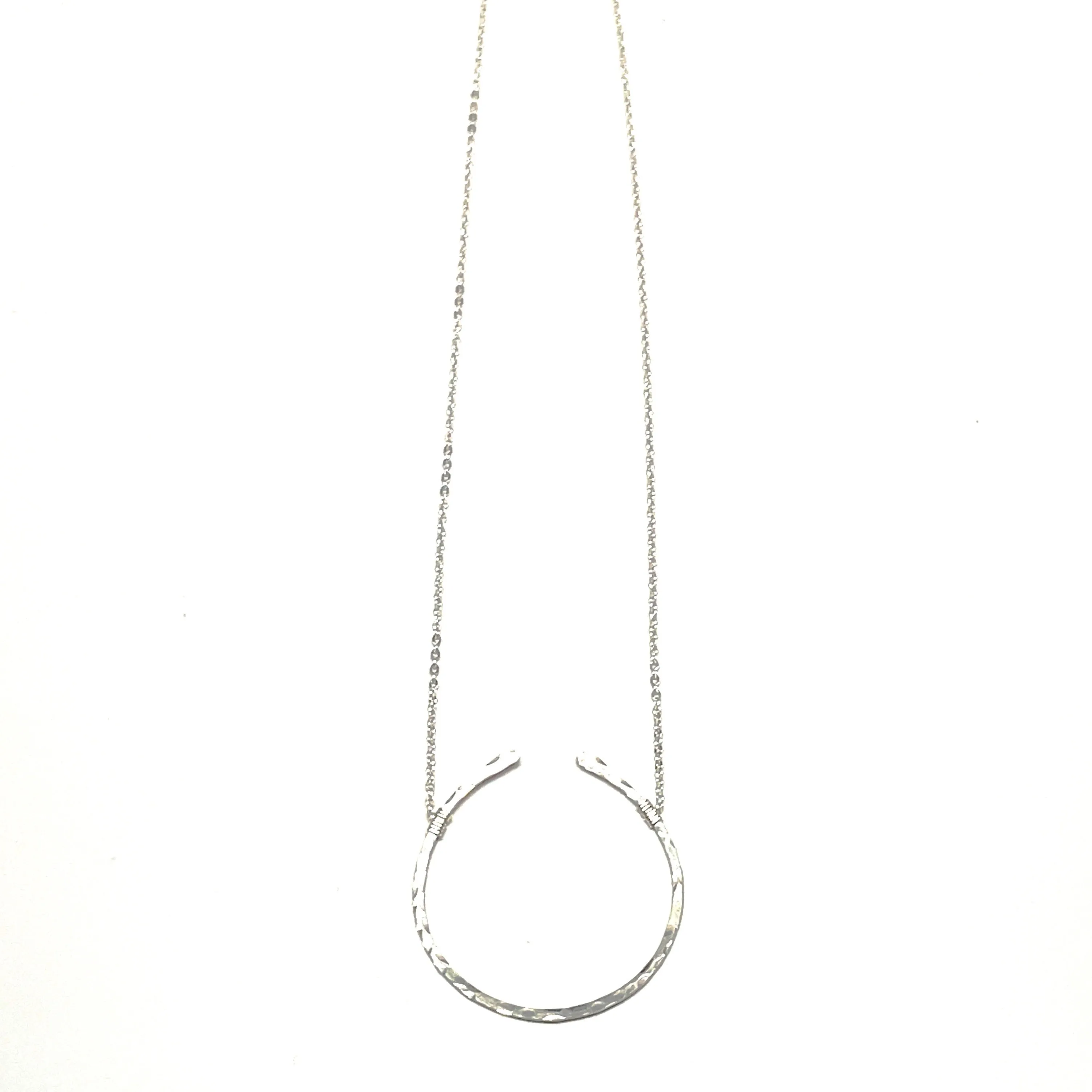 Modern Hammered Horseshoe Necklace