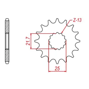 MTX 436 Hornet Lightweight Steel Front Sprocket #520