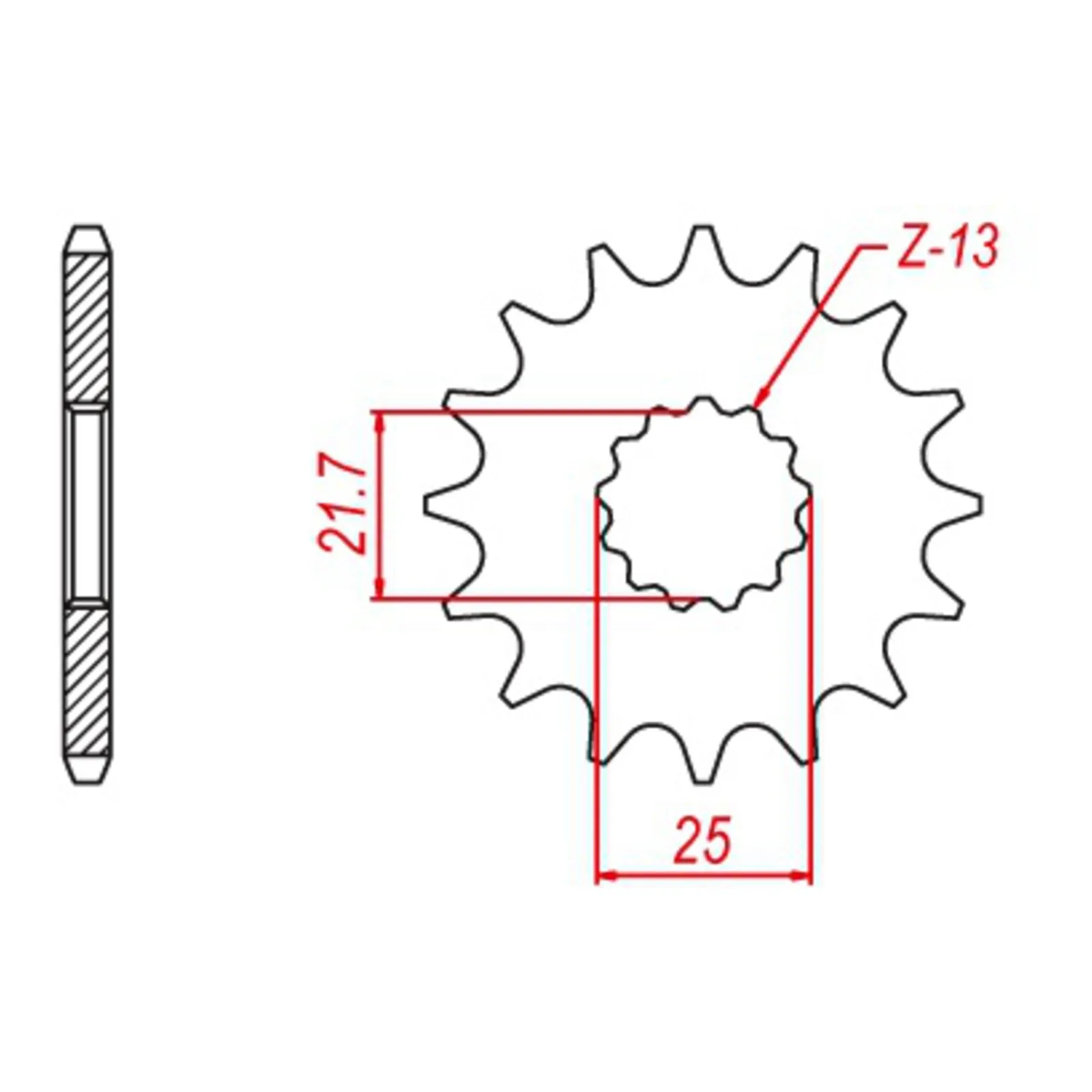 MTX 436 Hornet Lightweight Steel Front Sprocket #520