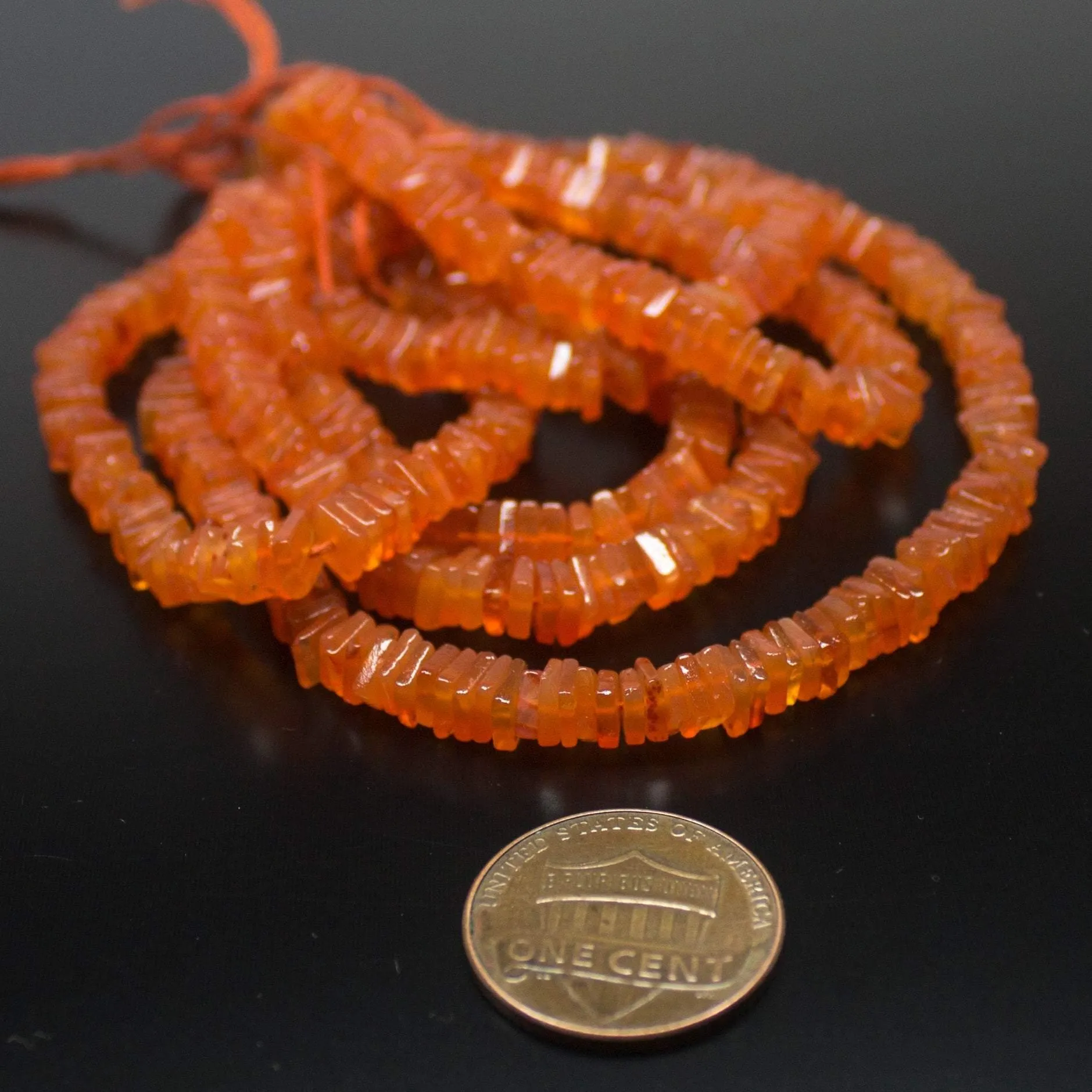 Natural Carnelian Smooth Heishi Cube Square Gemstone Beads Strand 4mm 5mm 16"