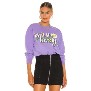 New BSR Samii Ryan purple sweatshirt 'isn't it lovely&quot; Size Medium