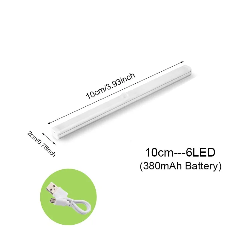 Night Light Led Light Under Cabinet Light Motion Sensor Closet Light Cabinet USB Rechargeable Kitchen Lighting Lamp