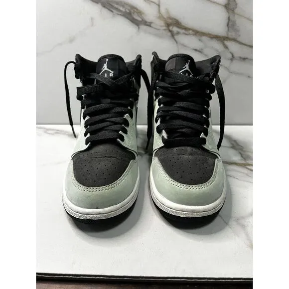 Nike Air Jordan 1 Retro high GG mint foam green with gold. Size US 5Y.  Preloved