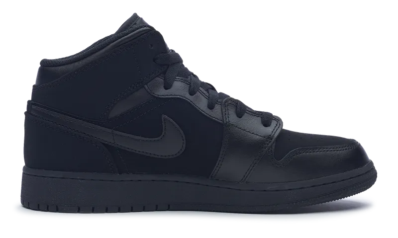 nike Air Jordan 1 Retro Mid GS 'Black Dark Grey'