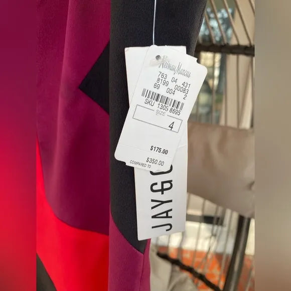 NWT-Jay Godfrey shift color block A-line dress in size 4