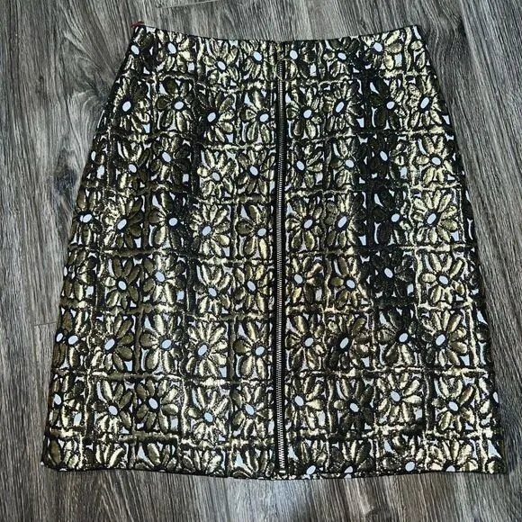 NWTs Retro daisy jacquard skirt
