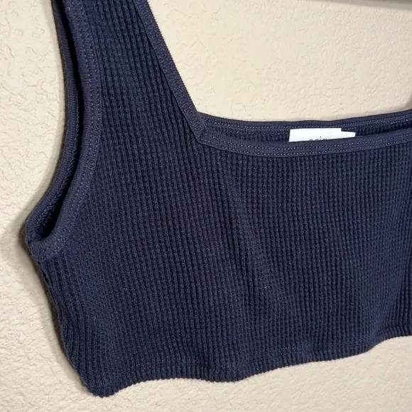 Onia By ANTHROPOLOGIE | Waffle Knit Bralette Women’s Dark Navy Blue