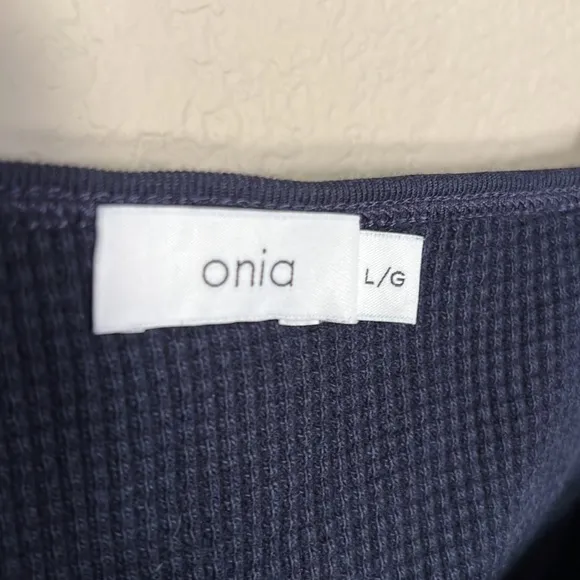 Onia By ANTHROPOLOGIE | Waffle Knit Bralette Women’s Dark Navy Blue