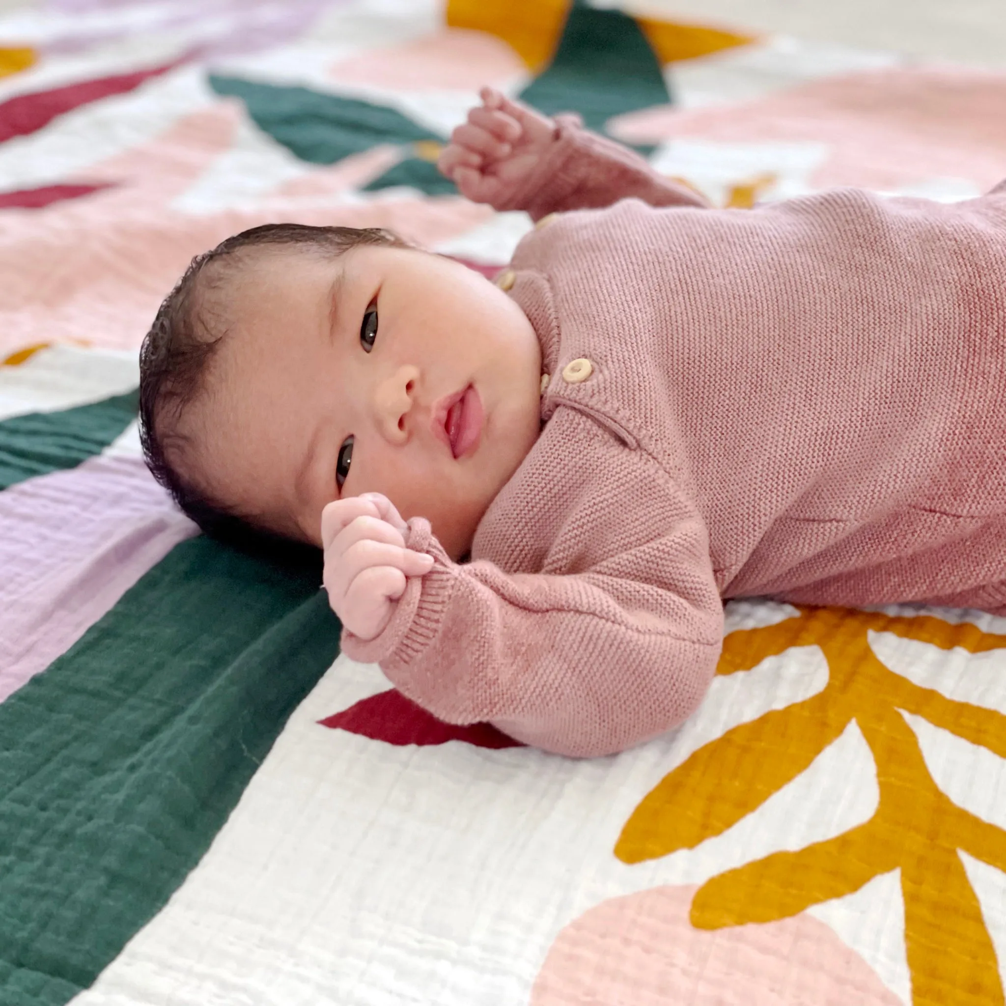Organic Cotton Muslin Swaddle Blanket - Flora