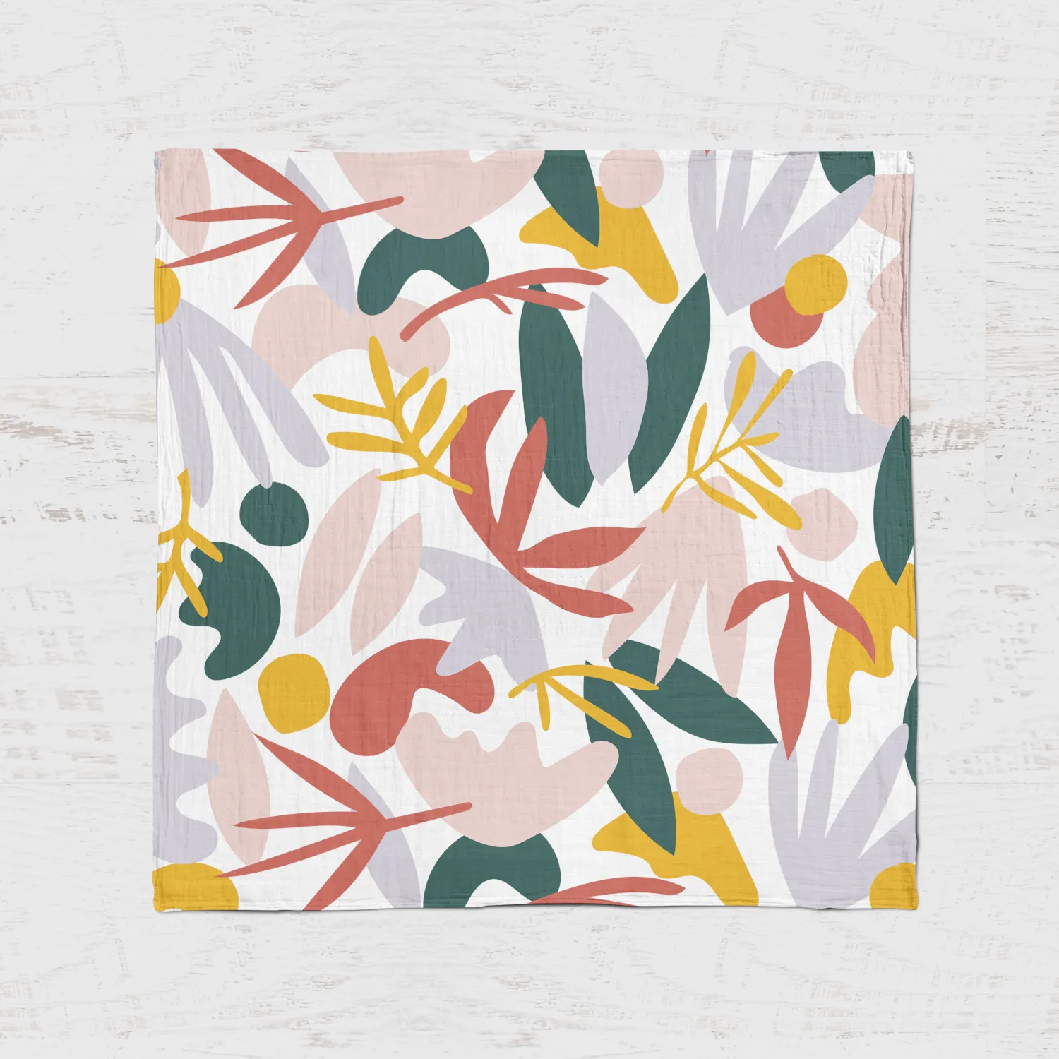 Organic Cotton Muslin Swaddle Blanket - Flora