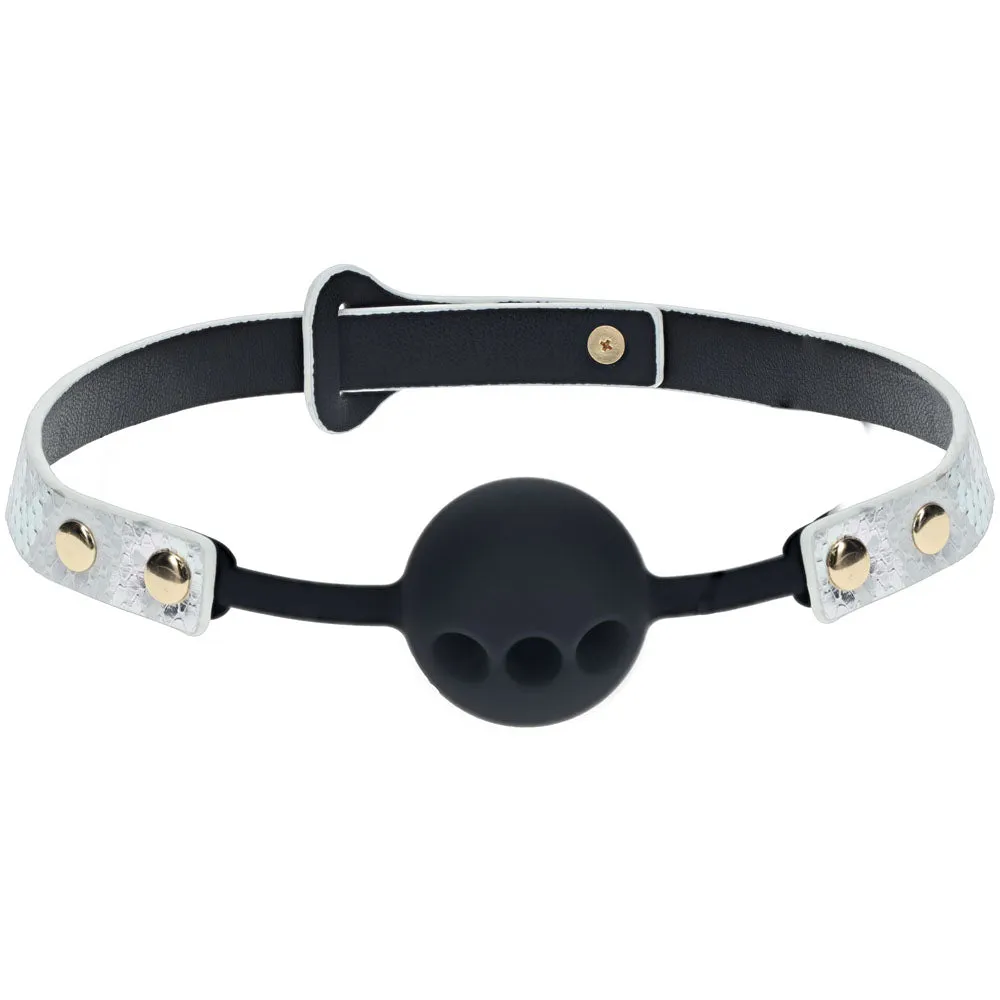 Ouch! Florence Collection - Silicone Breathable Ball Gag - White