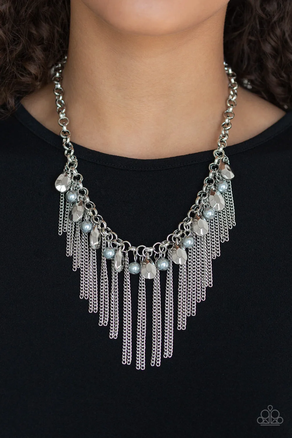 Paparazzi Industrial Intensity Necklace - Silver