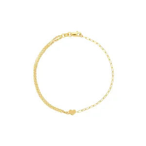 Paper Clip   Rolo Heart Bracelet