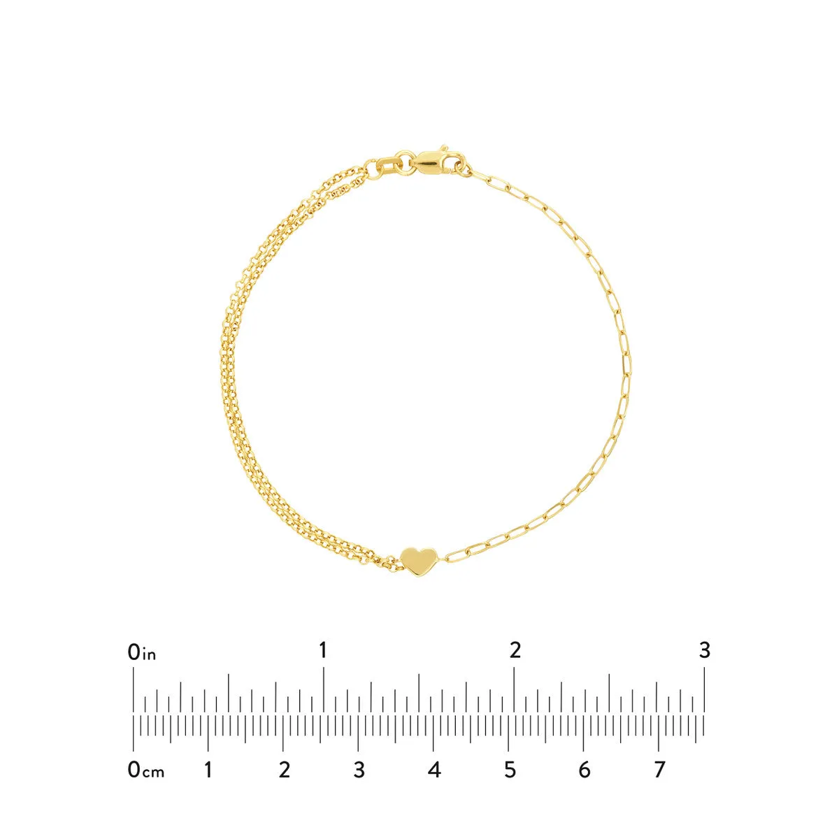 Paper Clip   Rolo Heart Bracelet