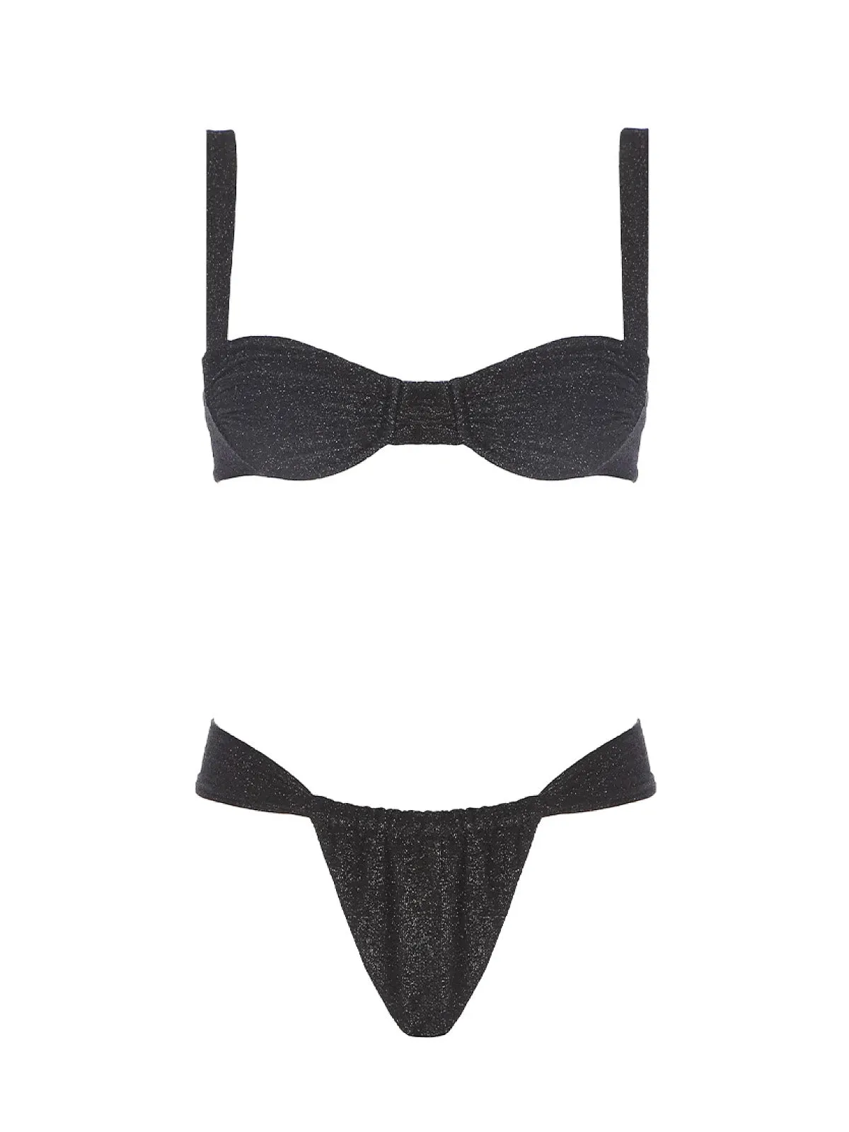 Peggy Black Shiny Bikini ::RET