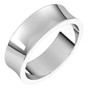 Platinum 6 mm Concave Light Band Size 10