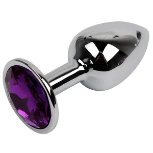 Plug Anal Diamant Métal Smooth Violet M
