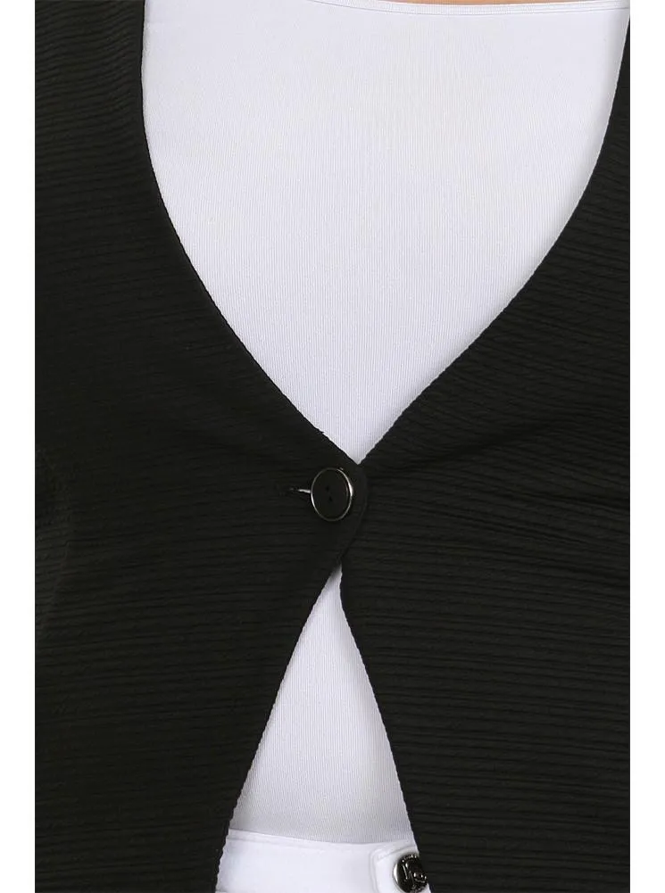 Plus Size City Nights Ribbed Black Jacket