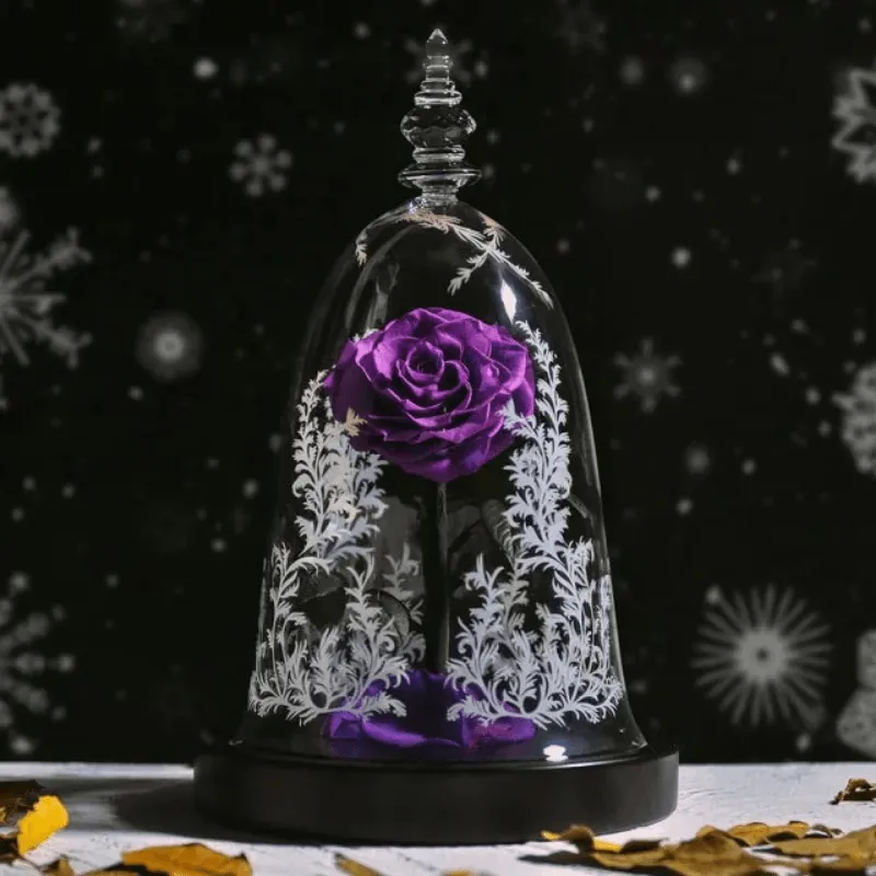 Preserved Rose Glass Dome – Elegant Eternal Floral Gift