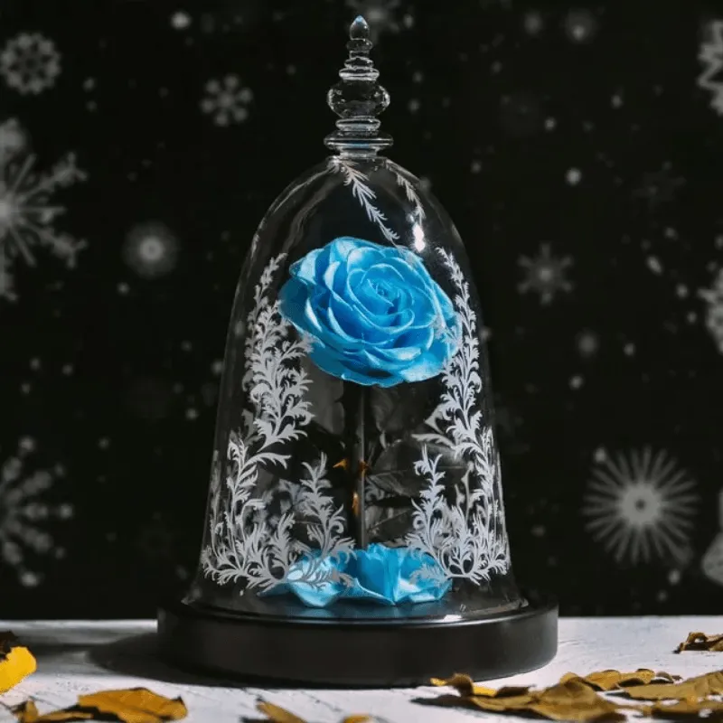 Preserved Rose Glass Dome – Elegant Eternal Floral Gift
