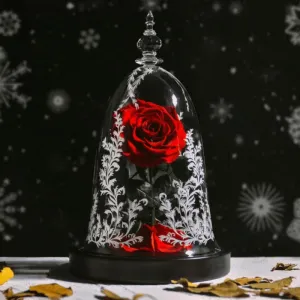 Preserved Rose Glass Dome – Elegant Eternal Floral Gift