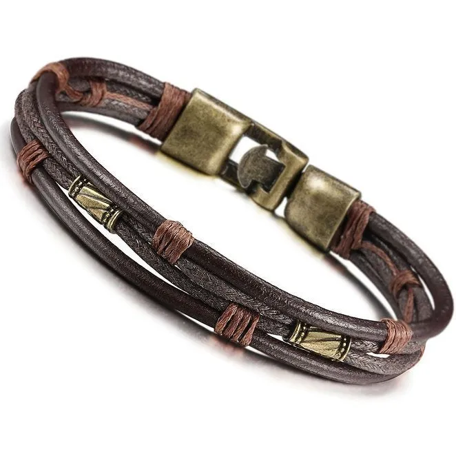 Pulseira Retro de Couro
