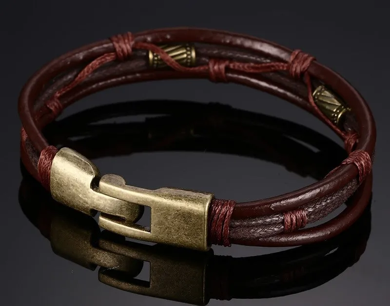 Pulseira Retro de Couro