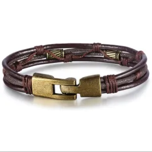 Pulseira Retro de Couro