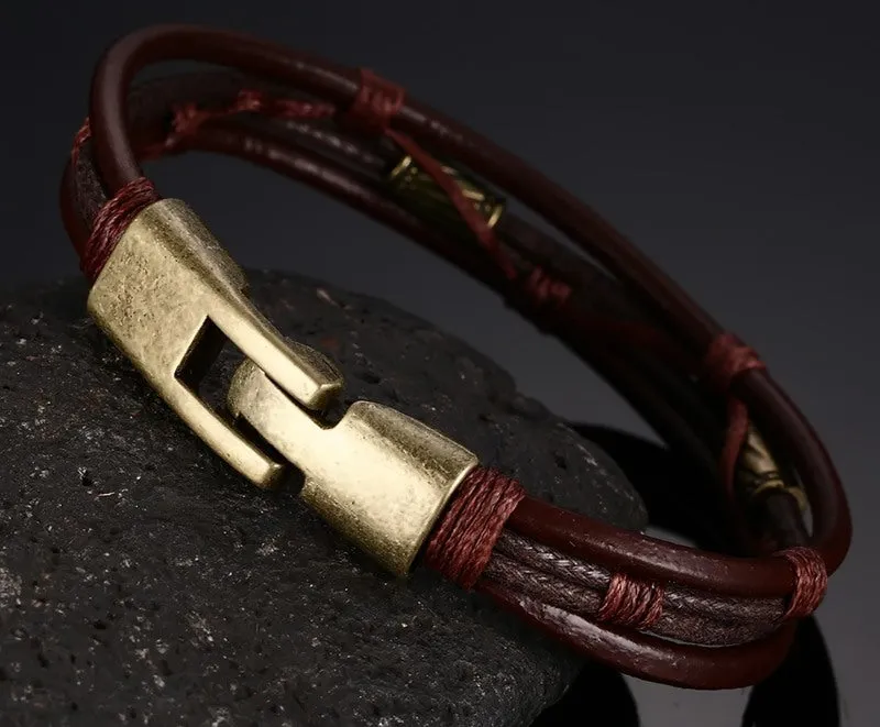 Pulseira Retro de Couro
