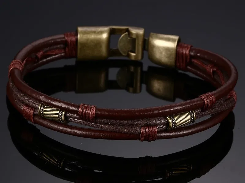 Pulseira Retro de Couro