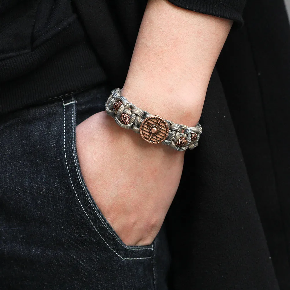 Pulseira Retro Skull em Paracord