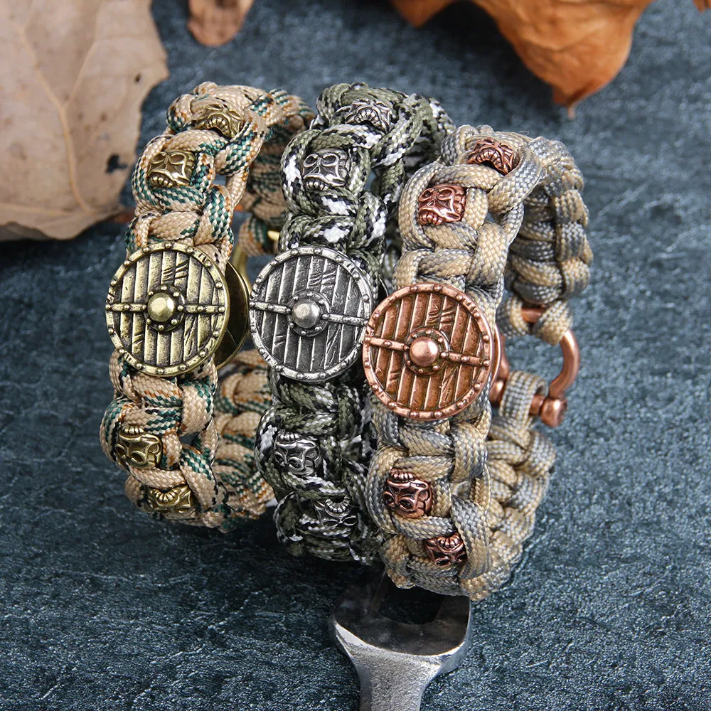 Pulseira Retro Skull em Paracord