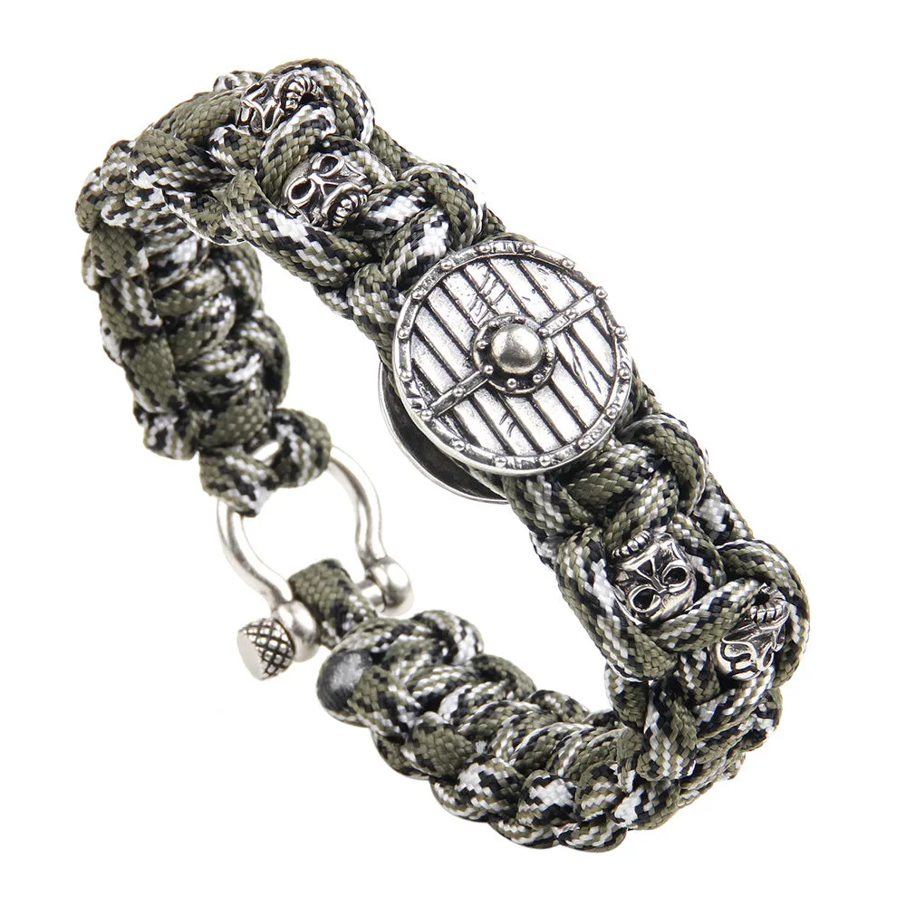 Pulseira Retro Skull em Paracord