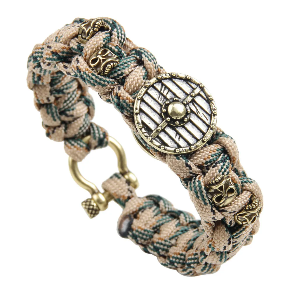 Pulseira Retro Skull em Paracord
