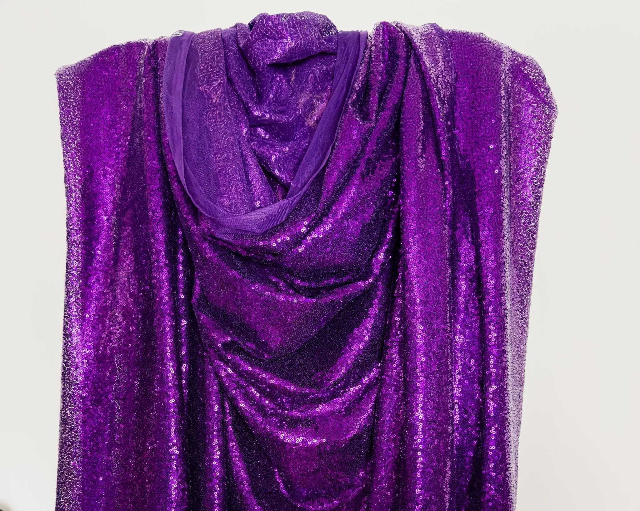 Purple Sequined Mesh