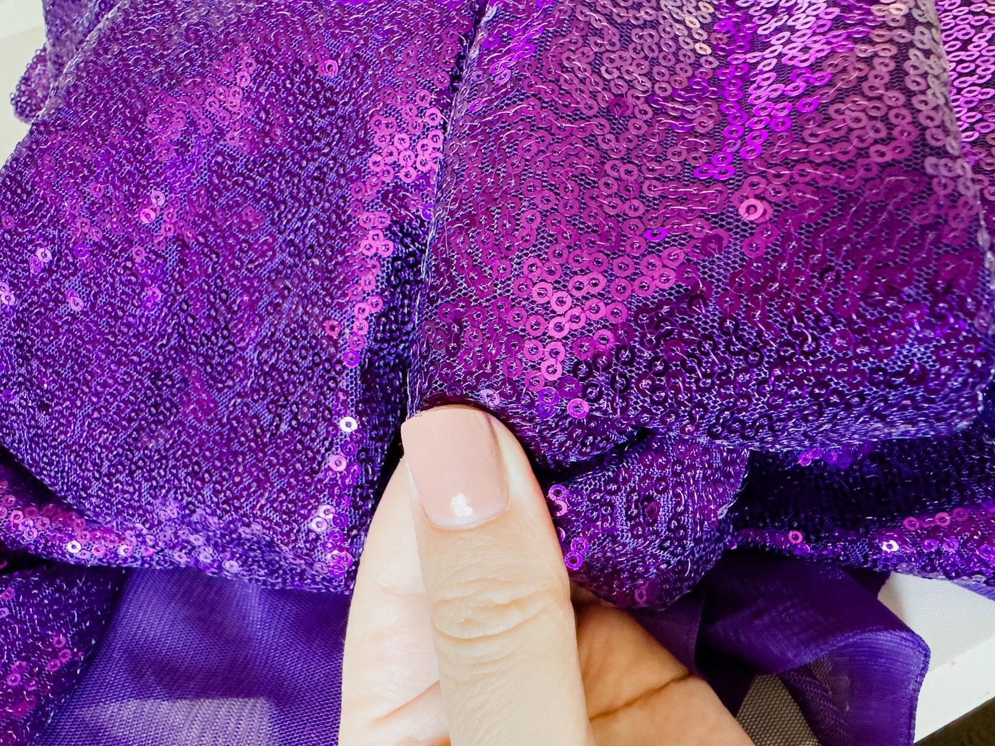 Purple Sequined Mesh