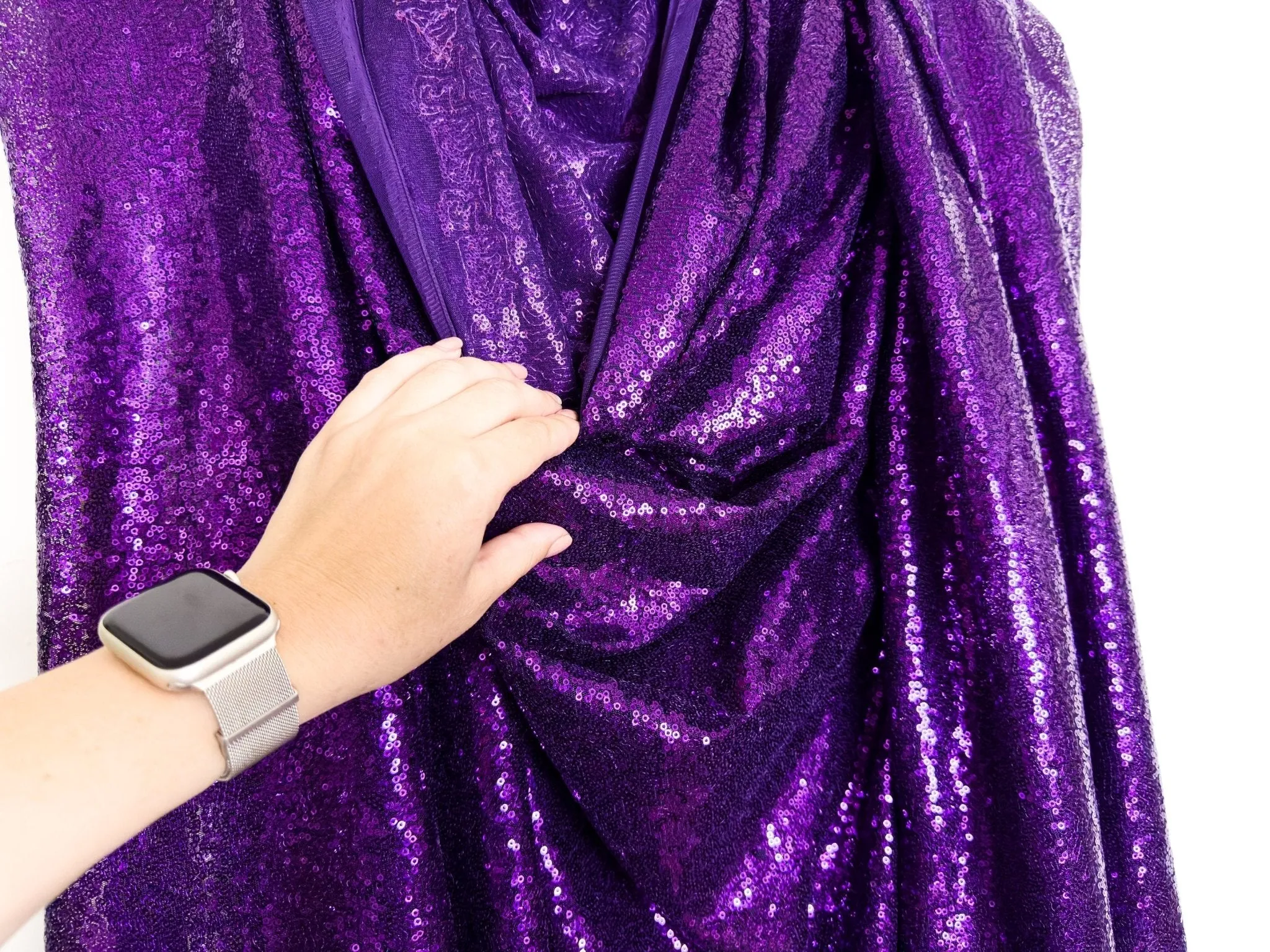 Purple Sequined Mesh