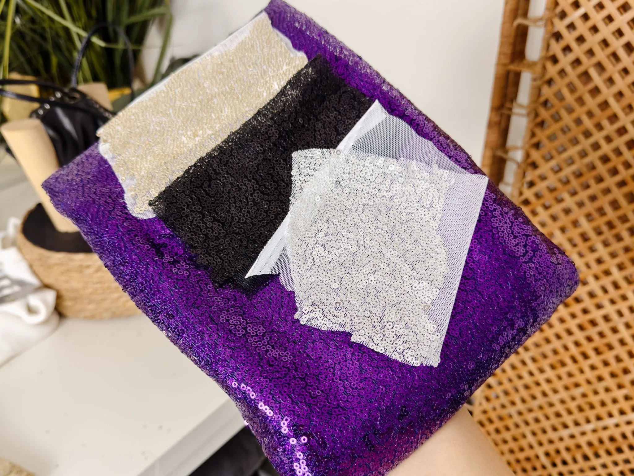 Purple Sequined Mesh