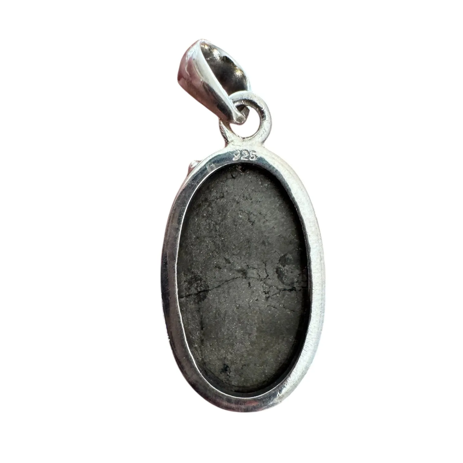 Pyrite Solid 925 Sterling Silver Pendant