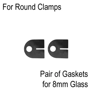 [RCLAMRUB] Rubber Inserts for Square Railing Clamps - for 8mm Glass