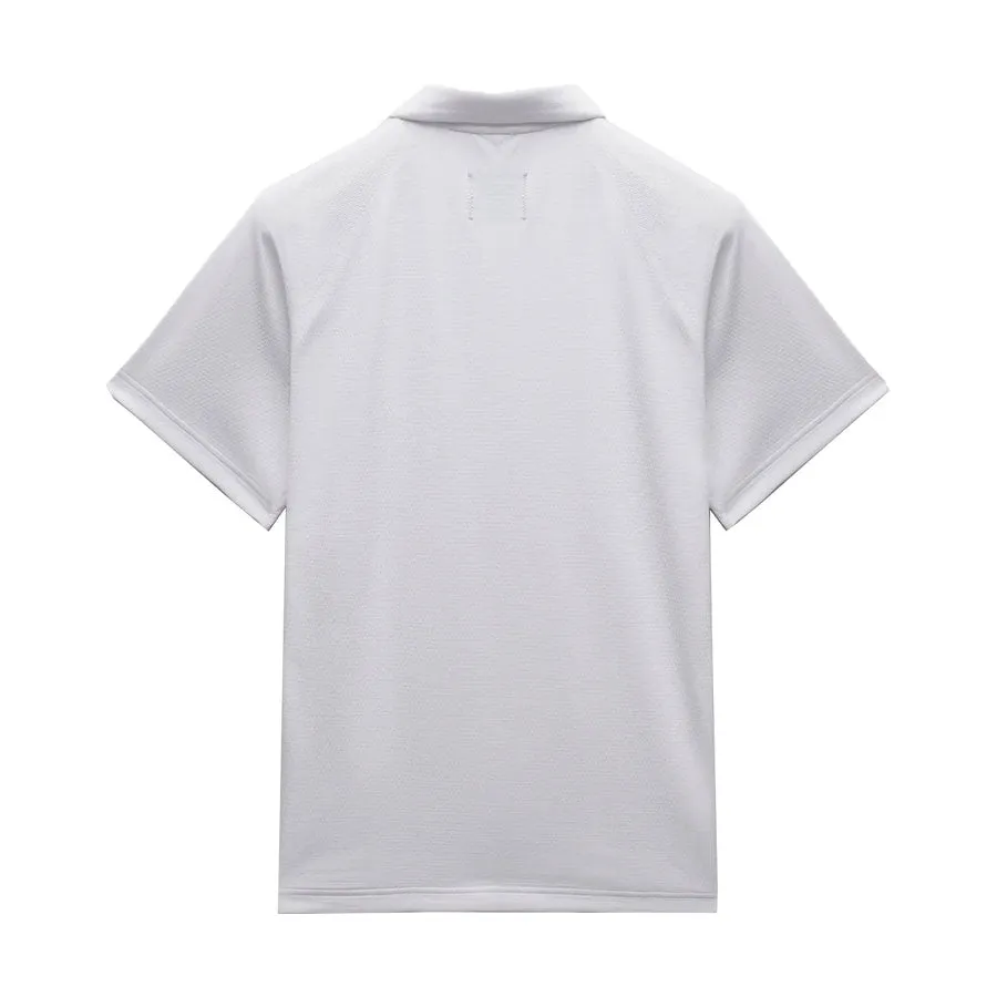 Reigning Champ Solotex Mesh Tiebreak Polo White