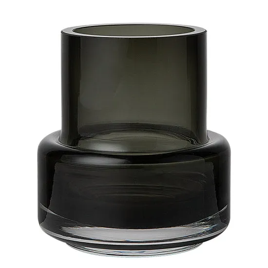 Retro Glass Vase - Smoke