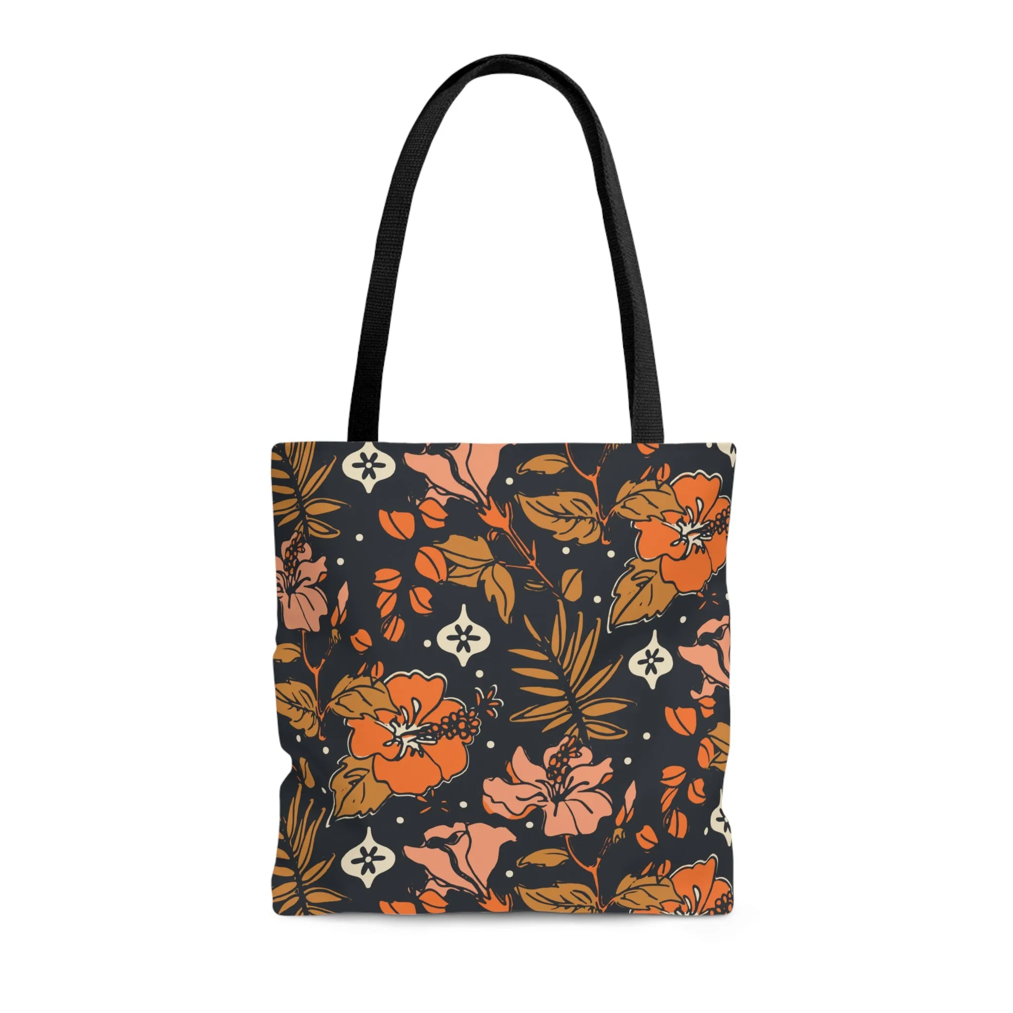 Retro Hibiscus Tote Bag